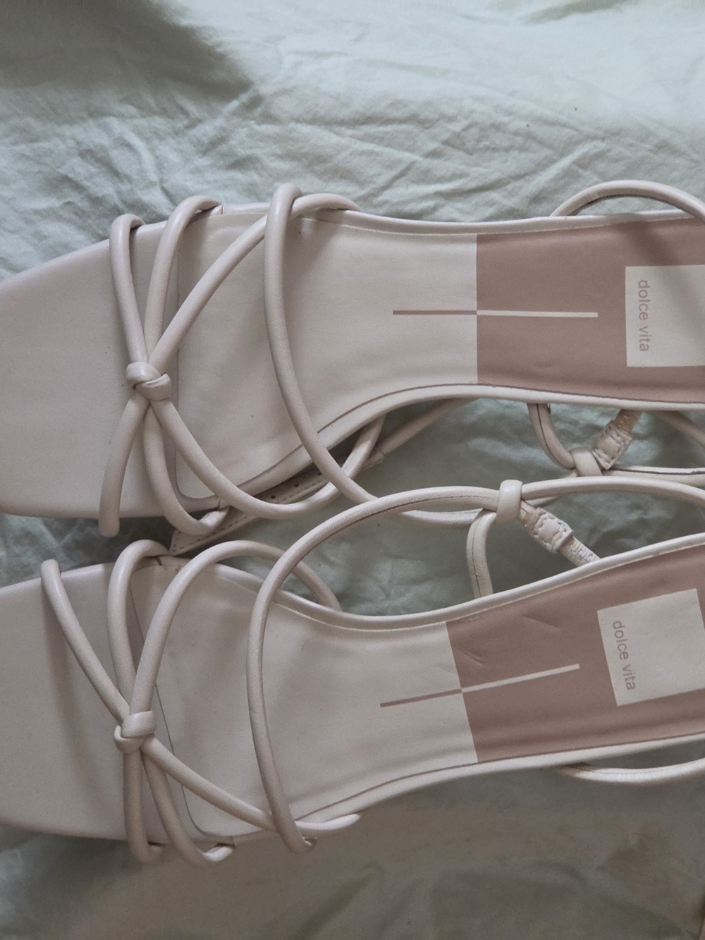 Dolce Vita Beige Strappy Square-Toe Sandals